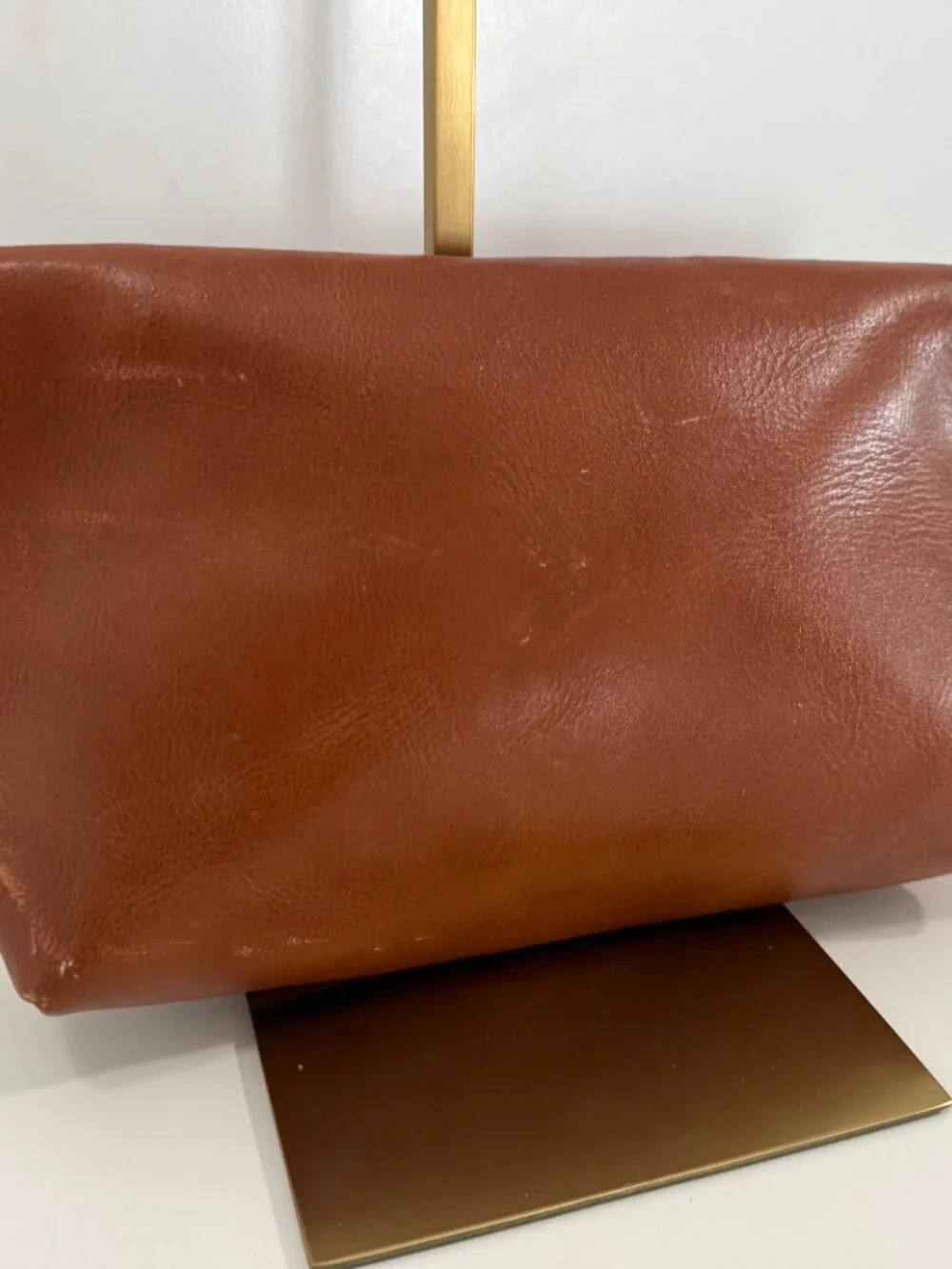 Patricia Nash Valerie Tan Leather Fold-Over Clutch Wristlet